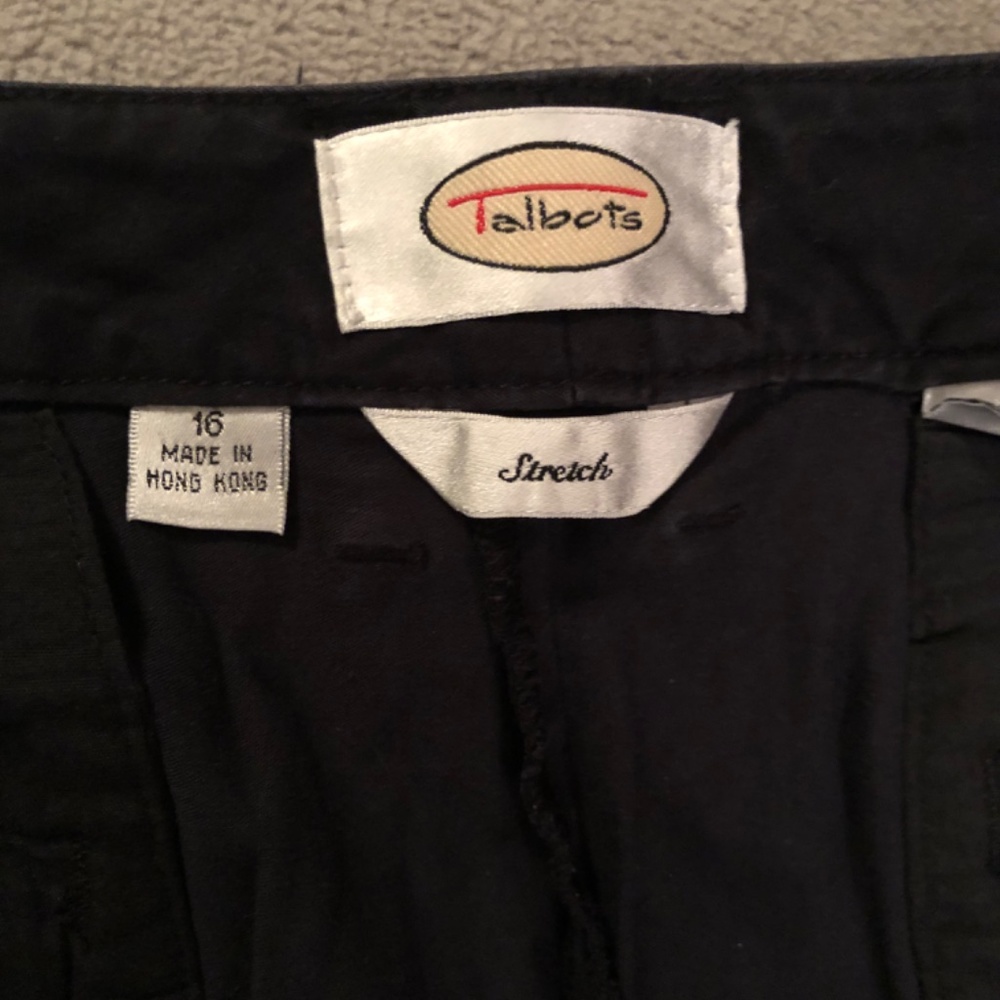 Talbots 98% cotton black chinos - Picture 3 of 4